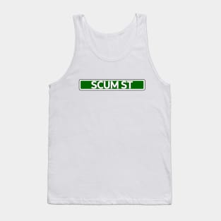 Scum St Street Sign Tank Top